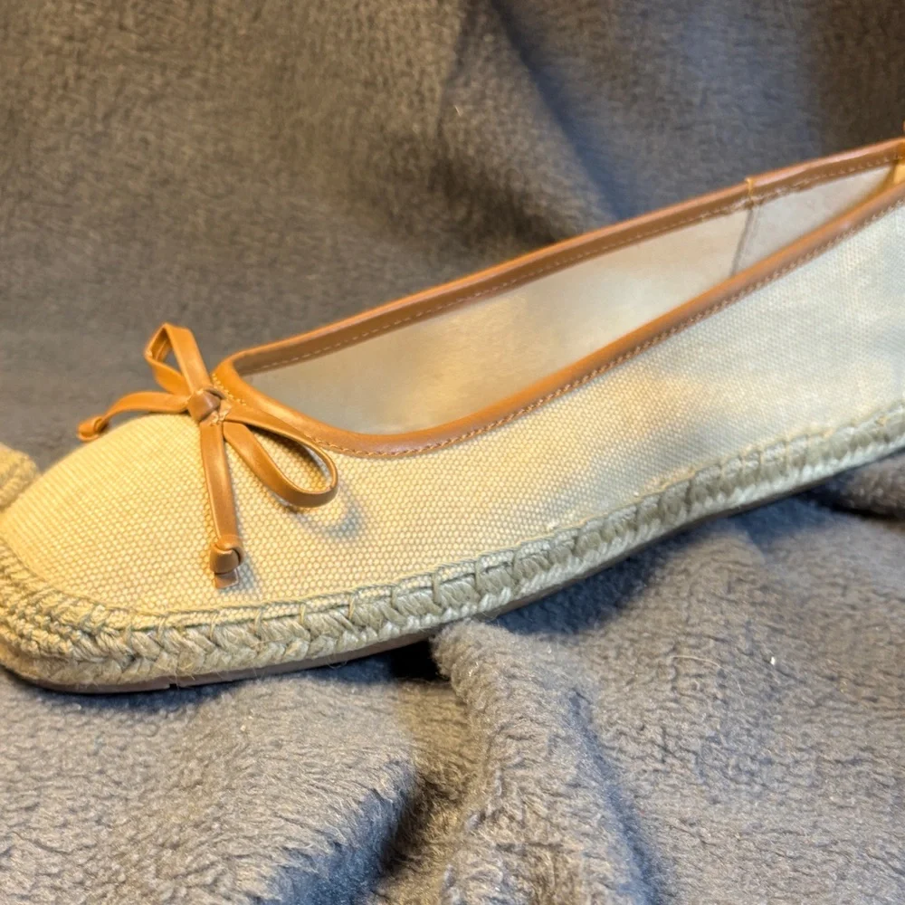 Franco Sarto Cream and Tan Espadrilles